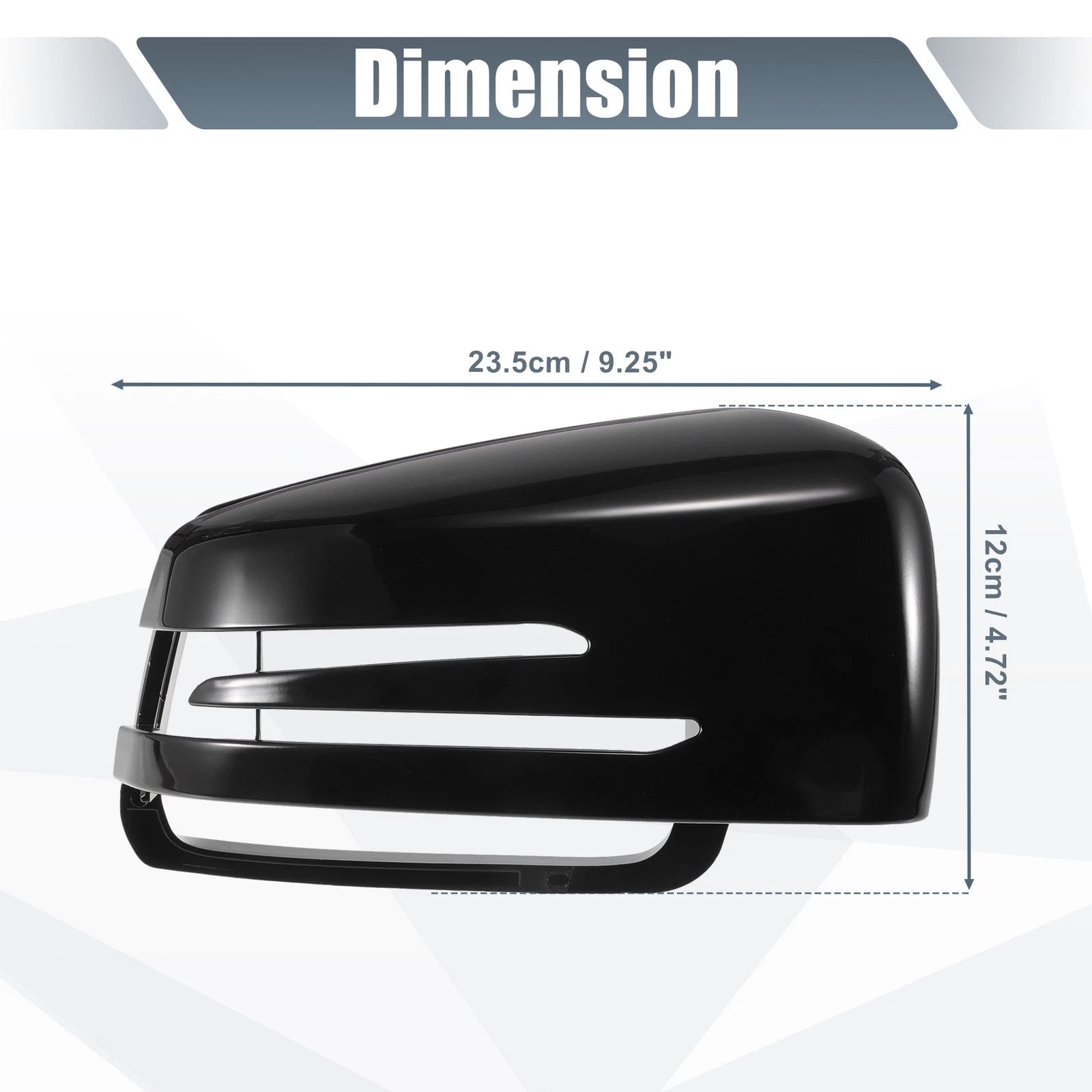 Right Mirror Cover Cap Gloss Black for Mercedes Benz A Class B Class C Class (2000–2015)