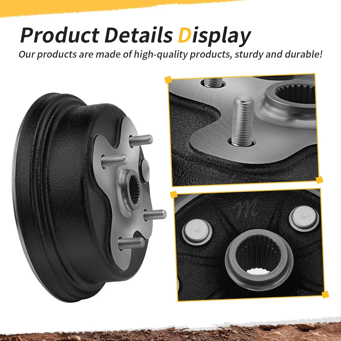 Rear Brake Drum Plate Cover Shoes Kit for Yamaha Timberwolf 250 (1994–2000)