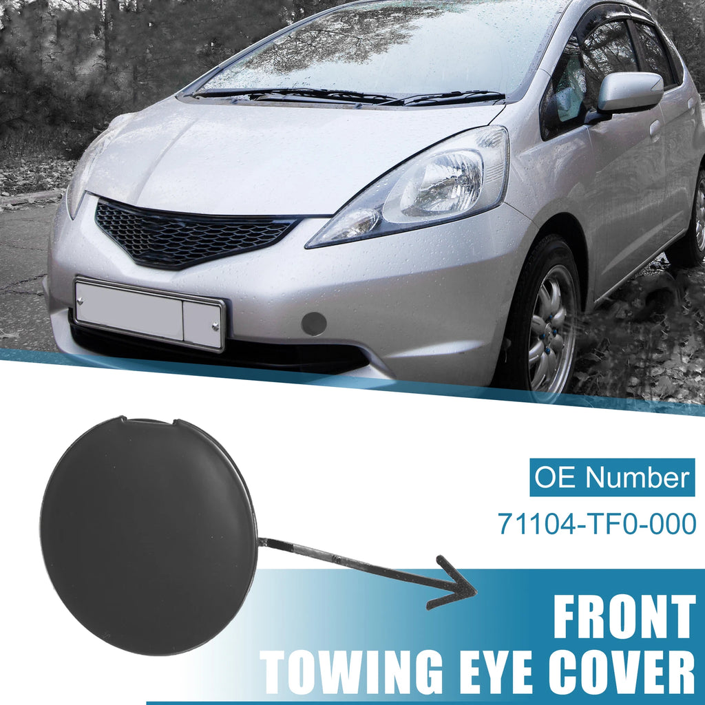 Front Bumper Tow Hook Cover Replacement for Honda Jazz Fit 2008–2010