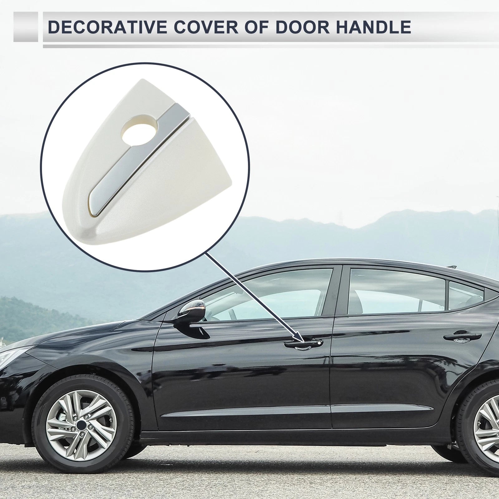 Front Left Door Handle Lock Cylinder Cover Set for Toyota Corolla (2014–2018)