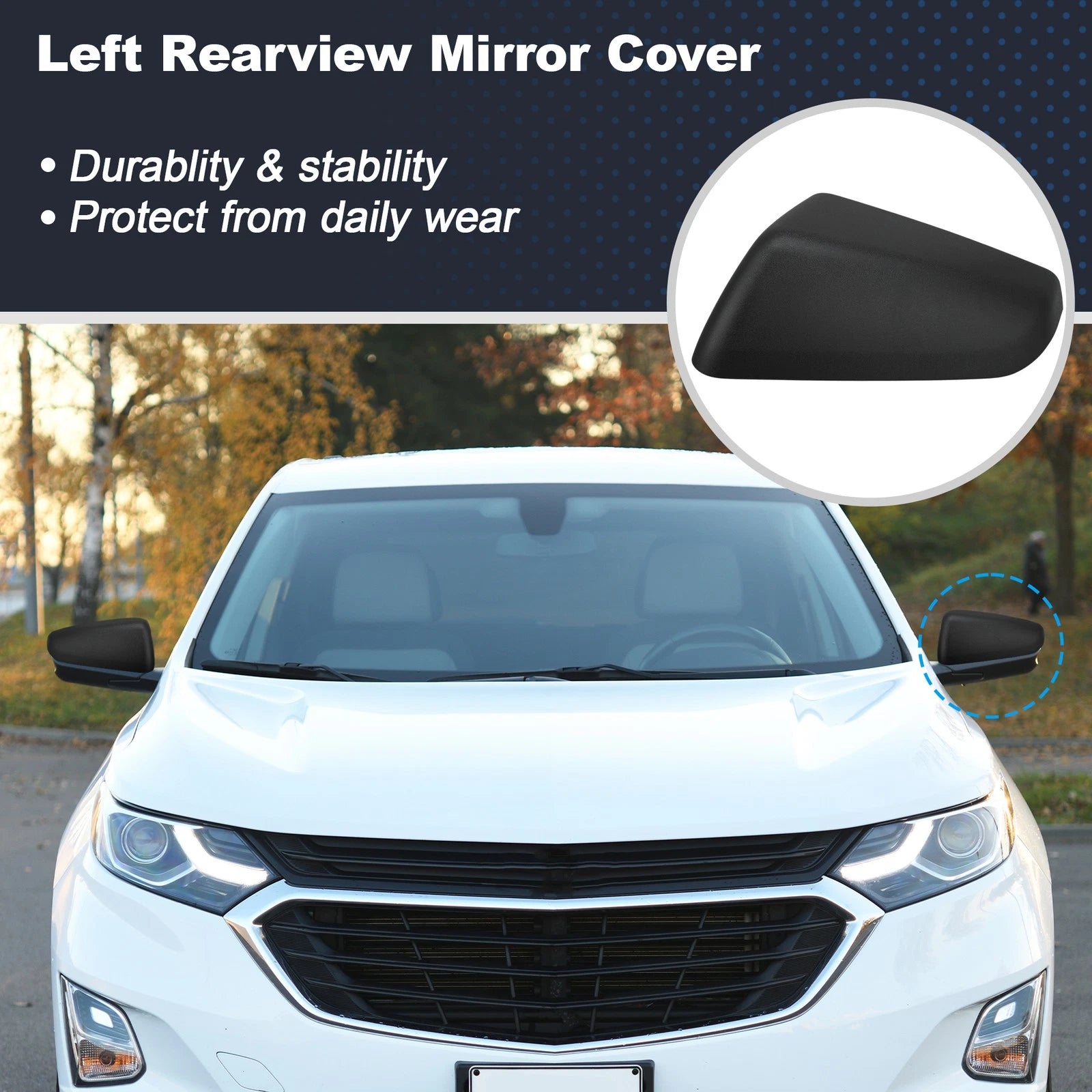 Left Mirror Cover Replacement for Chevrolet Equinox for GMC Terrain (2018–2022)