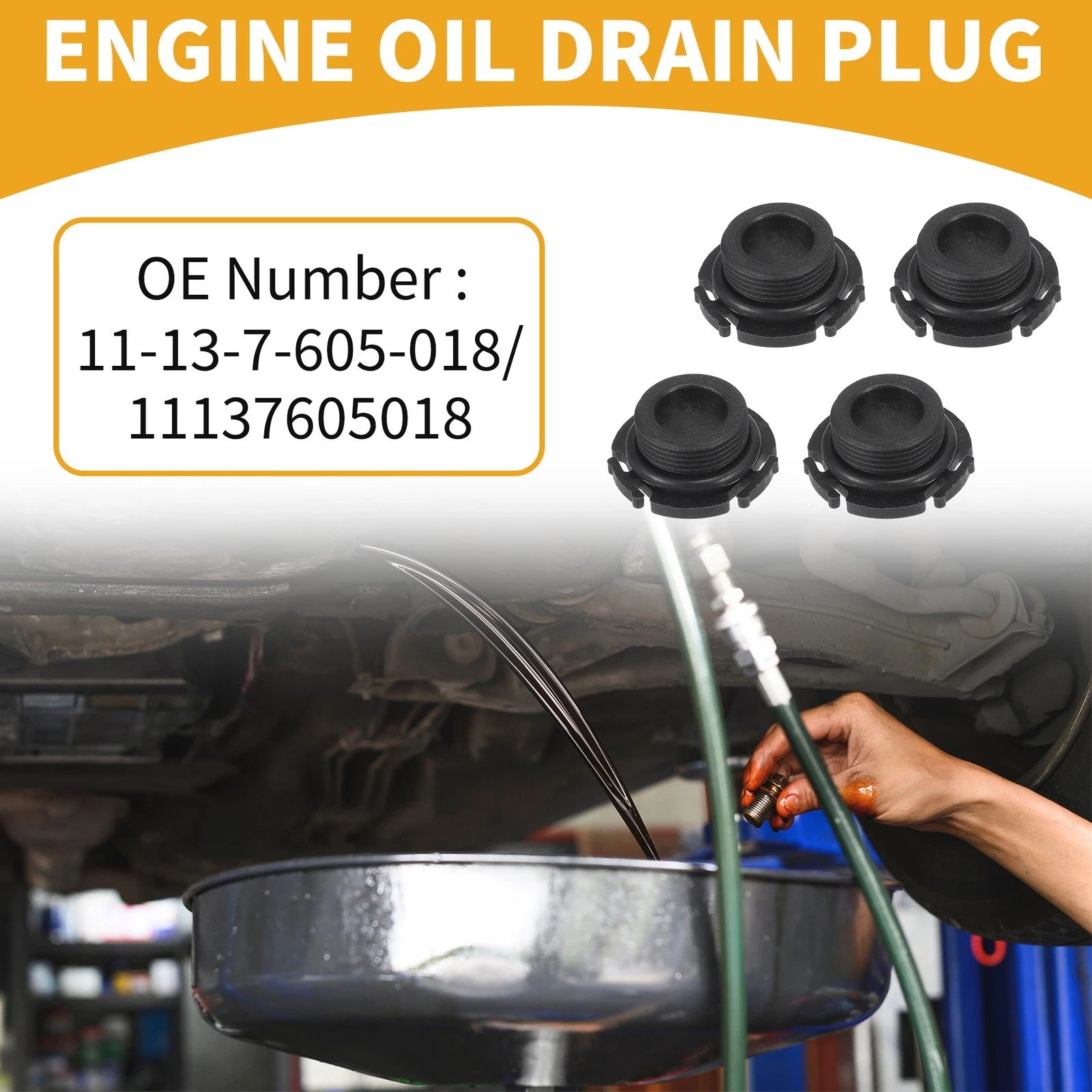 Oil Drain Plug Thread Repair Kit for BMW 228i (2014–2018) 4 Pcs