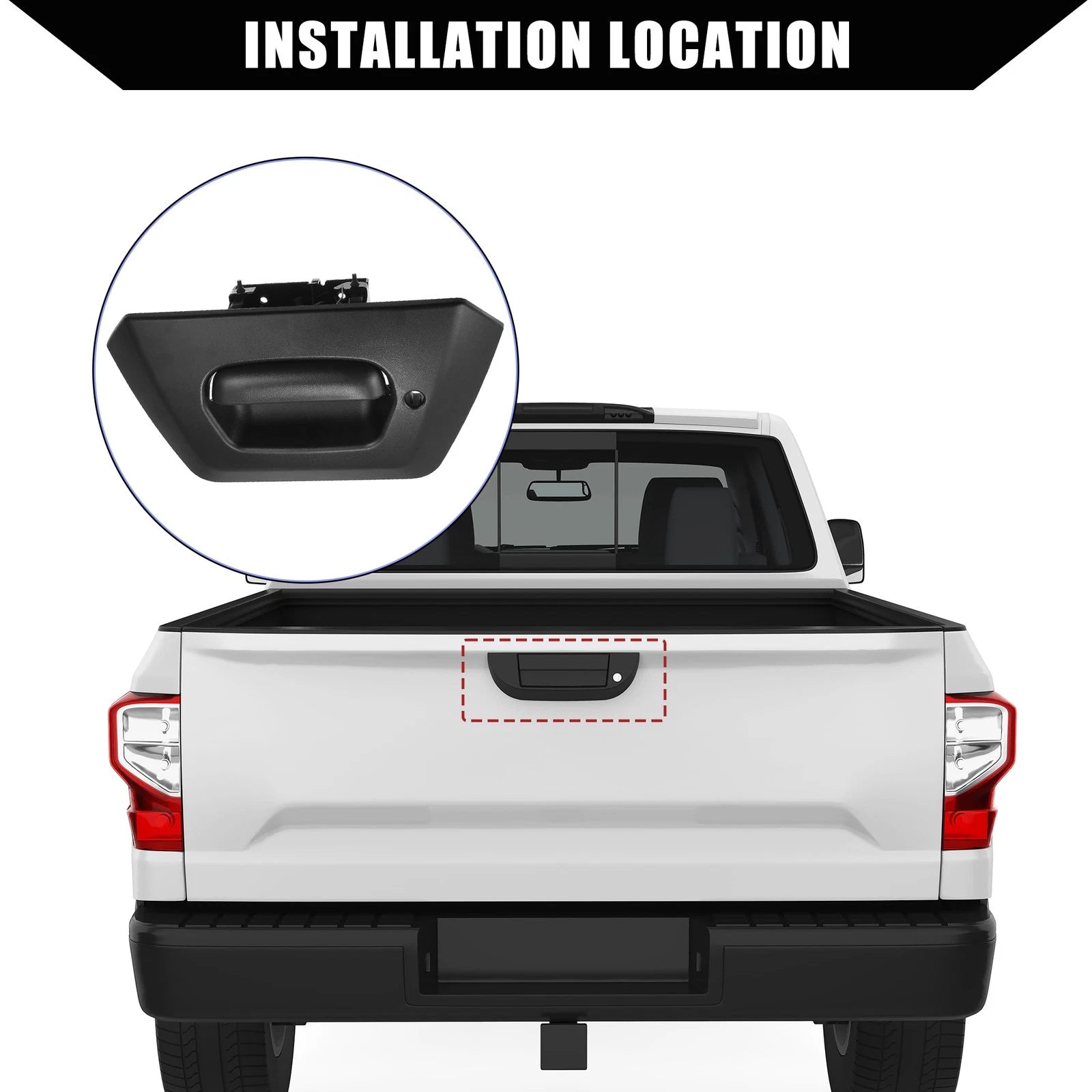 Tailgate Door Handle and Bezel Replacement Inner Set for Chevy Avalanche (2002–2013)