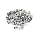 Brake Cable Housing End Tips Crimp Cap Kit for Silver Tone Bicycles (96 Pcs) (—)