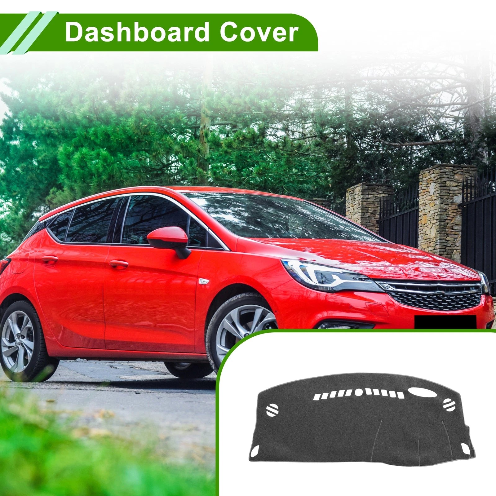 Dash Cover for Opel Astra K (2016–2019) Polyester Gray 1Pc