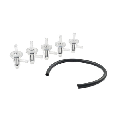 1/4" Inline Motorcycle Fuel Filter for 90 Degree Angle Fuel Line (6mm & 7mm)