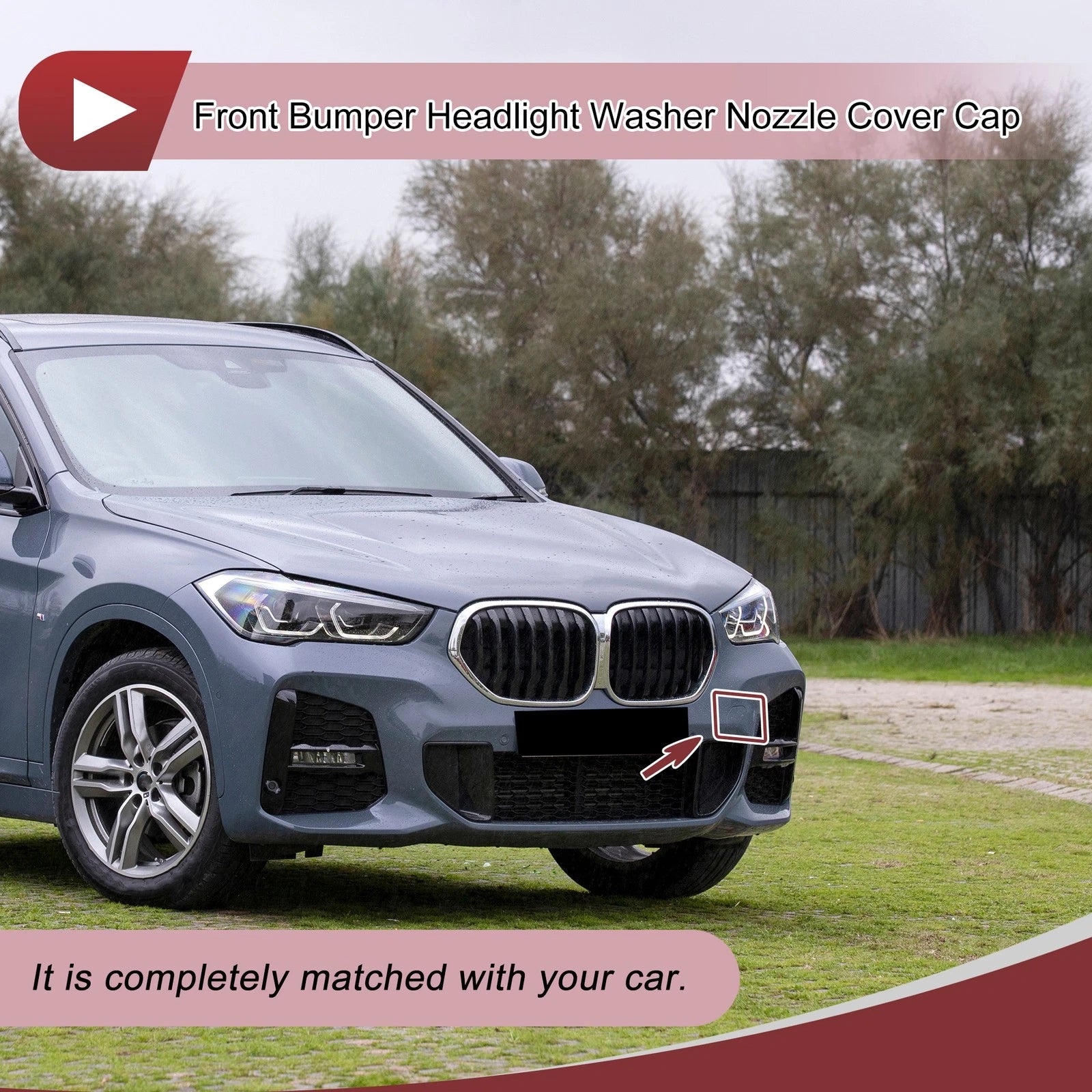 Headlight Washer Nozzle Cover Cap Replacement for BMW X1 E84 (2012–2015)
