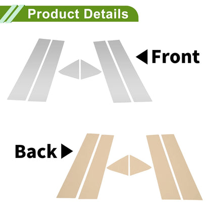 Pillar Window Trim Kit for Dodge Charger (2006–2010) Silver Tone 6 Pieces