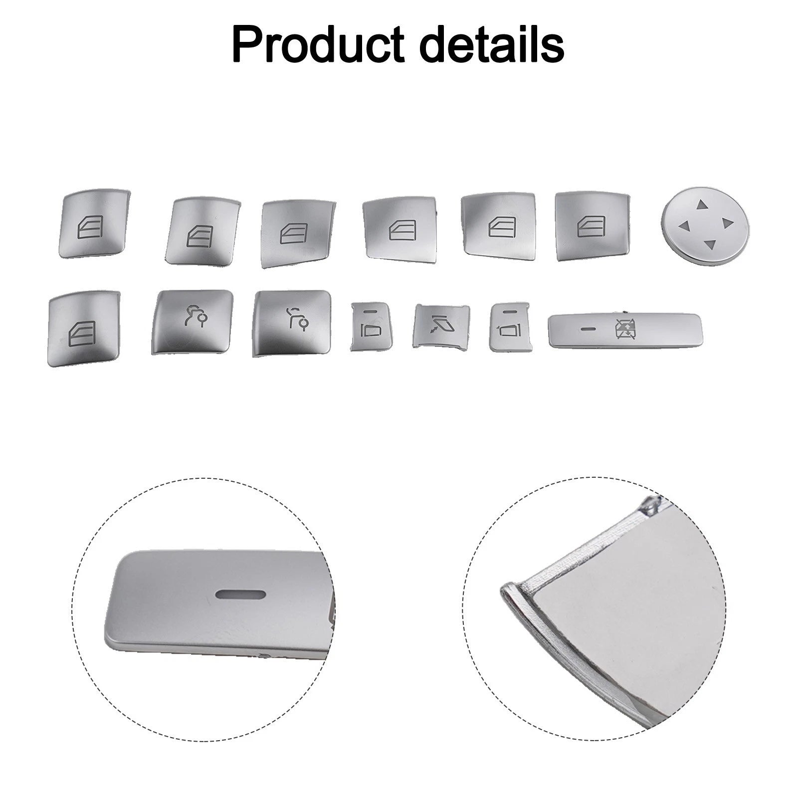 Window Switch Buttons Cover for Mercedes (Perfect Fit, Scratch Resistant)