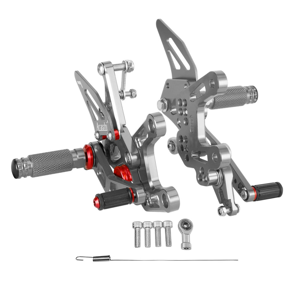 CNC Aluminum Rearsets Footpegs for Kawasaki ZX-10R ZX10 ZX1000 (2021–2023)