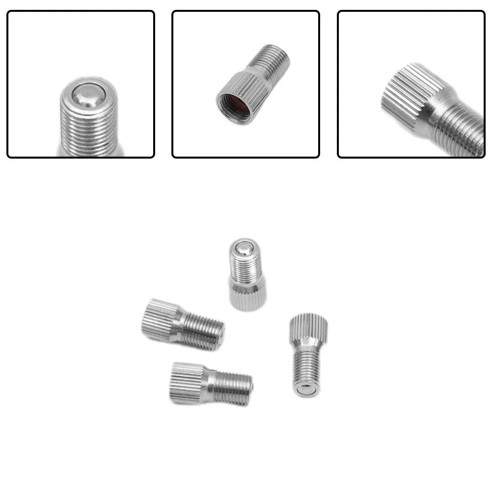 Set of 4 Chrome Valve Stem Extenders for Wheel Accessories