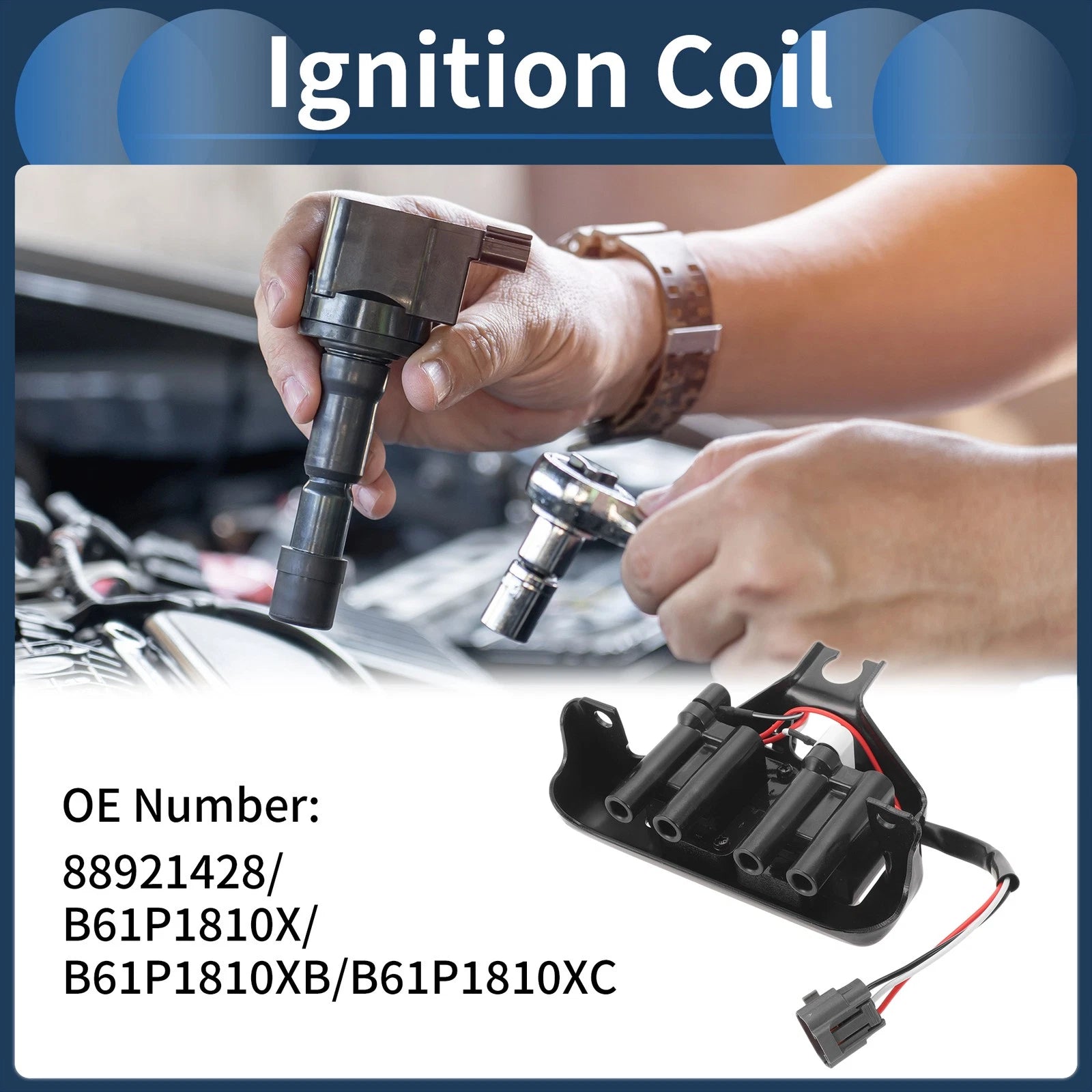 Ignition Coil Pack Replacement for Mazda Miata 1990–1993 L4 1.6L