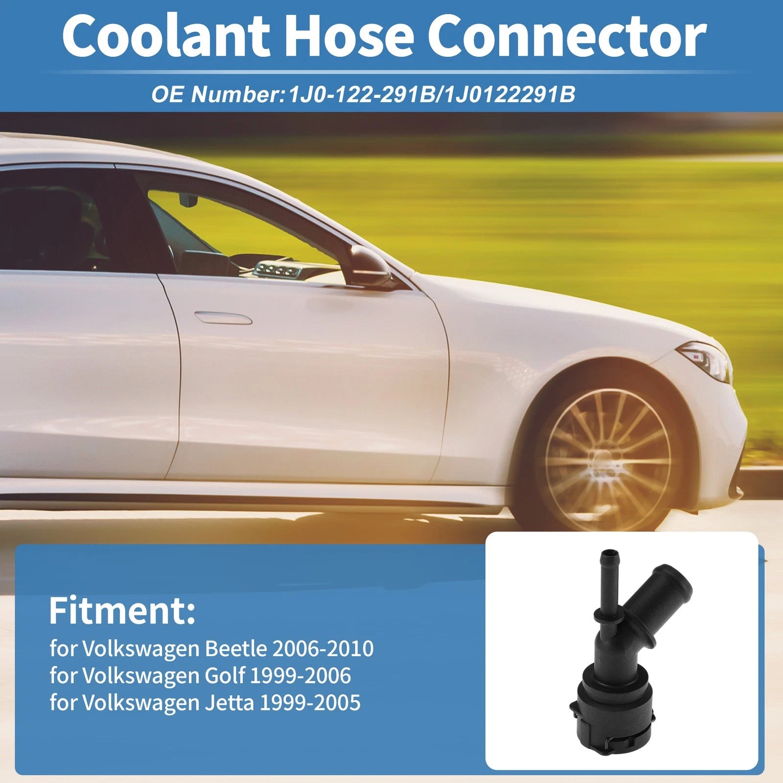 Engine Coolant Hose Connector OEM Replacement for Volkswagen Beetle (2006–2010)