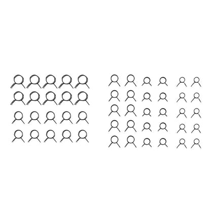 50PCS Black Spring Hose Clips for Various Applications (No Specific Years)