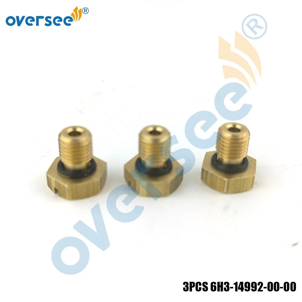 3Pcs Screw Drain for Yamaha Outboard 40-90HP (2T) (6H3-14992-00-00)