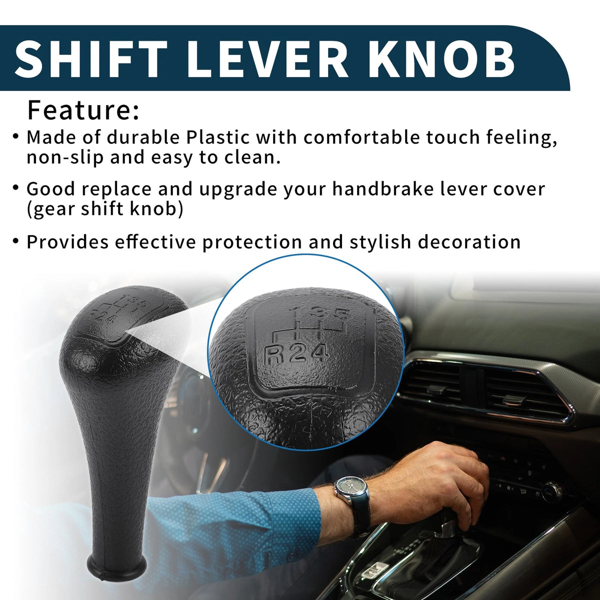 5 Speed Manual Gear Shifter Knob Replacement for Mercedes-Benz E-Class (1994–1994)