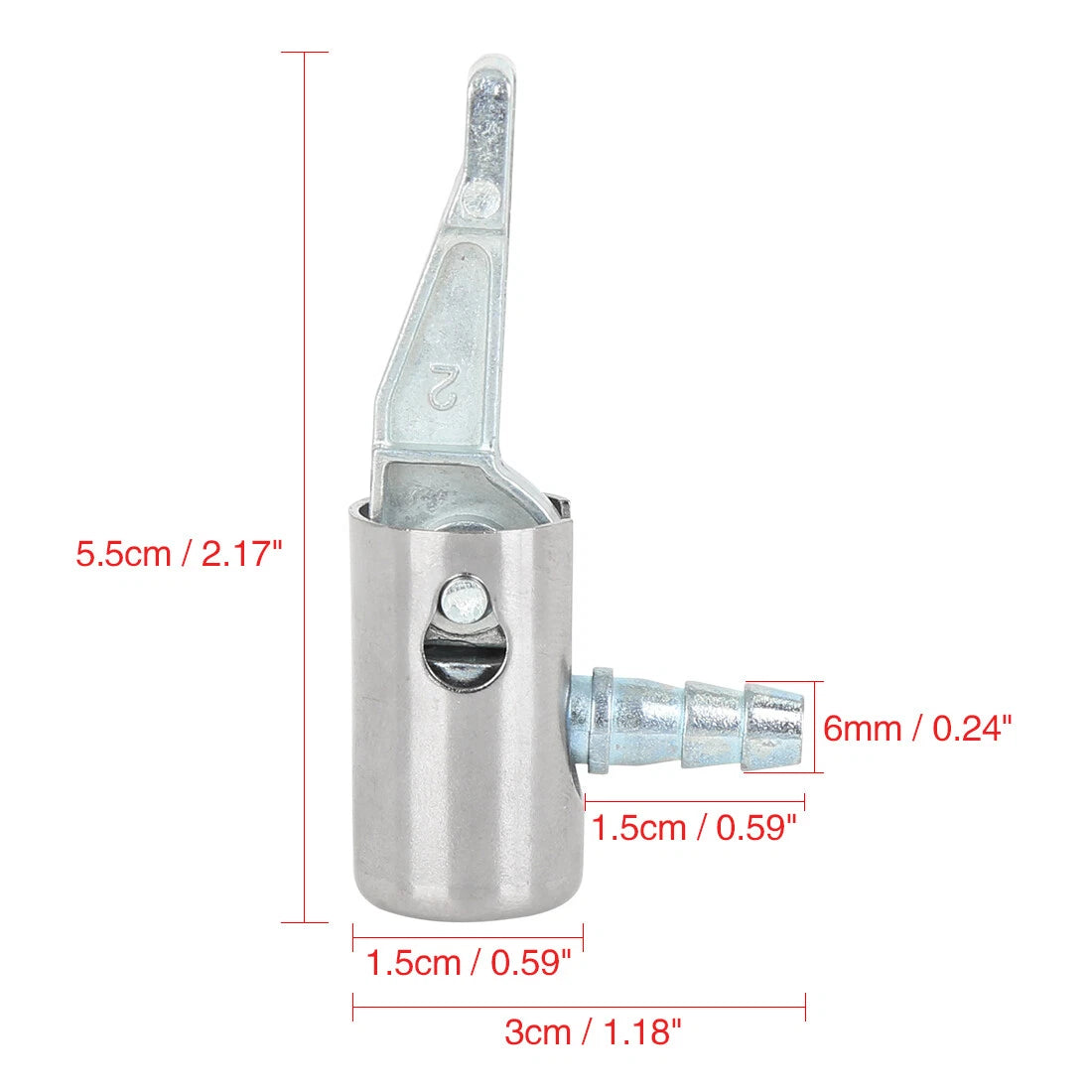 Locking Air Chuck Inflator Adapter 6mm for Bike Car Tire Valve (6 mm)