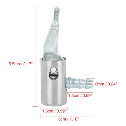 Locking Air Chuck Inflator Adapter 6mm for Bike Car Tire Valve (6 mm)
