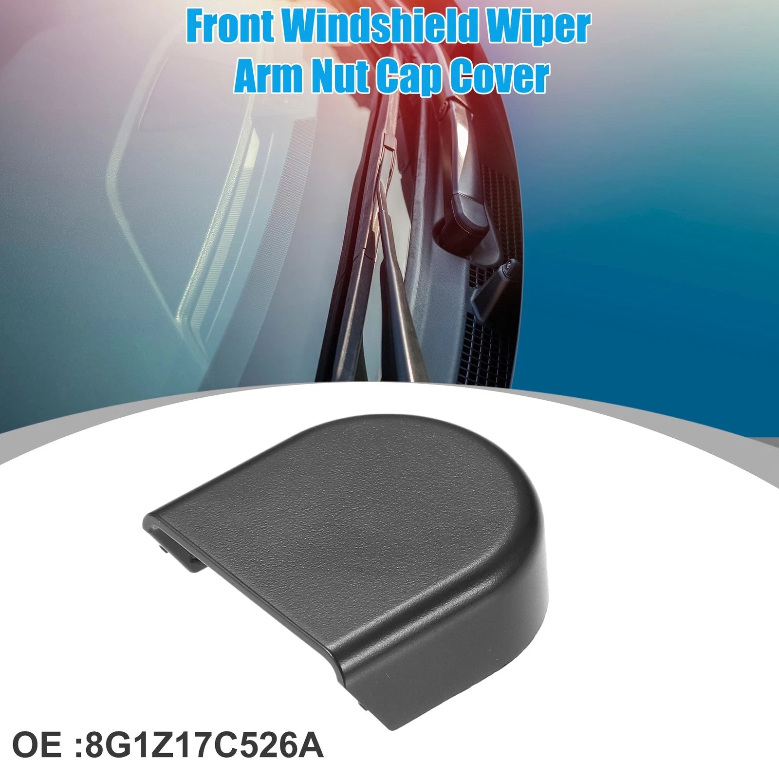 Wiper Arm Nut Cover Cap for Ford Escape (2013–2019) - Black