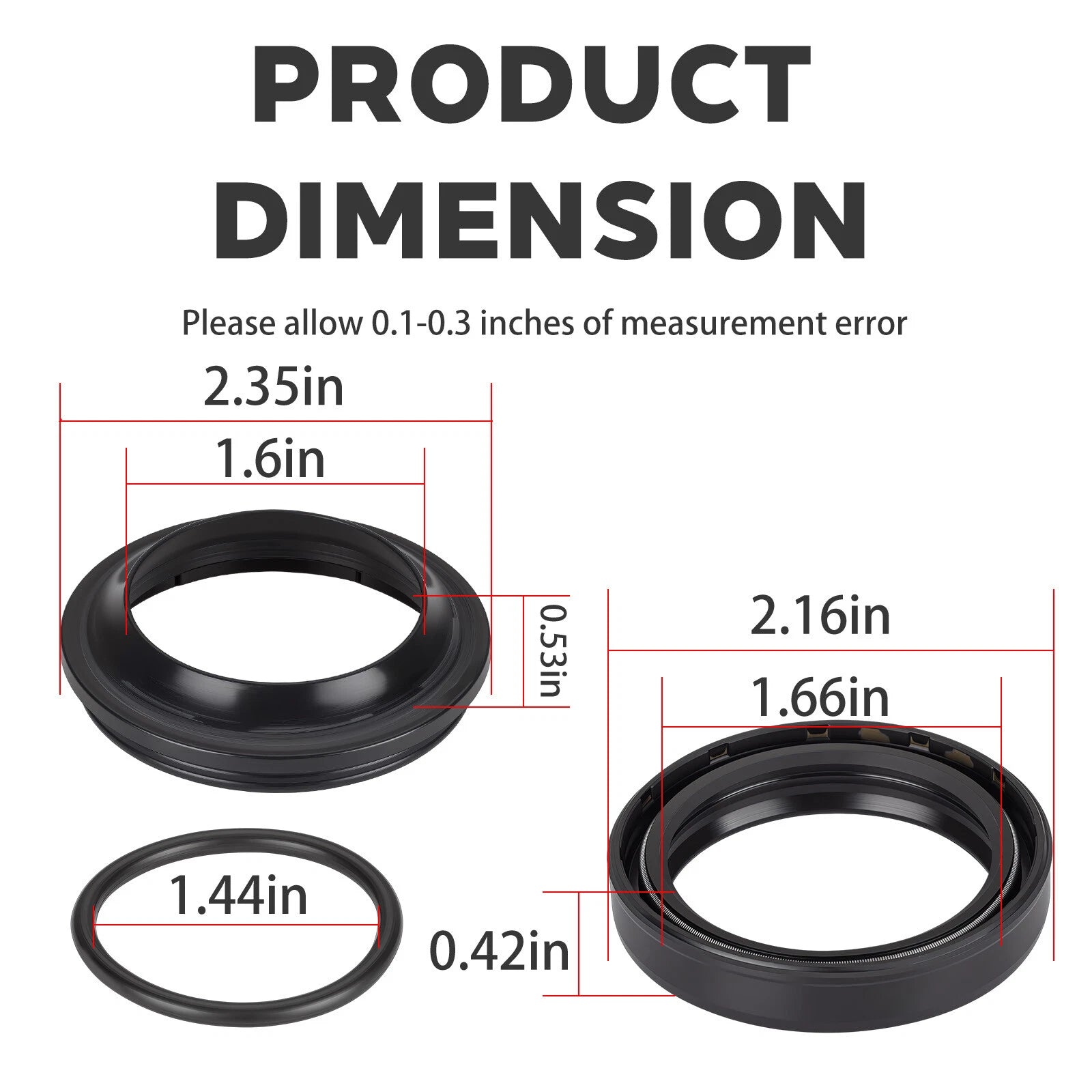 Front Fork Shock Absorber Oil Seal Kit for Suzuki GSX1300R Hayabusa (2008–2024)