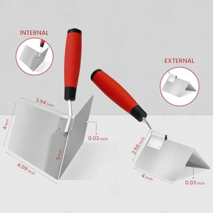 Corner Trowel Set for Interior Corners (Stainless Steel)