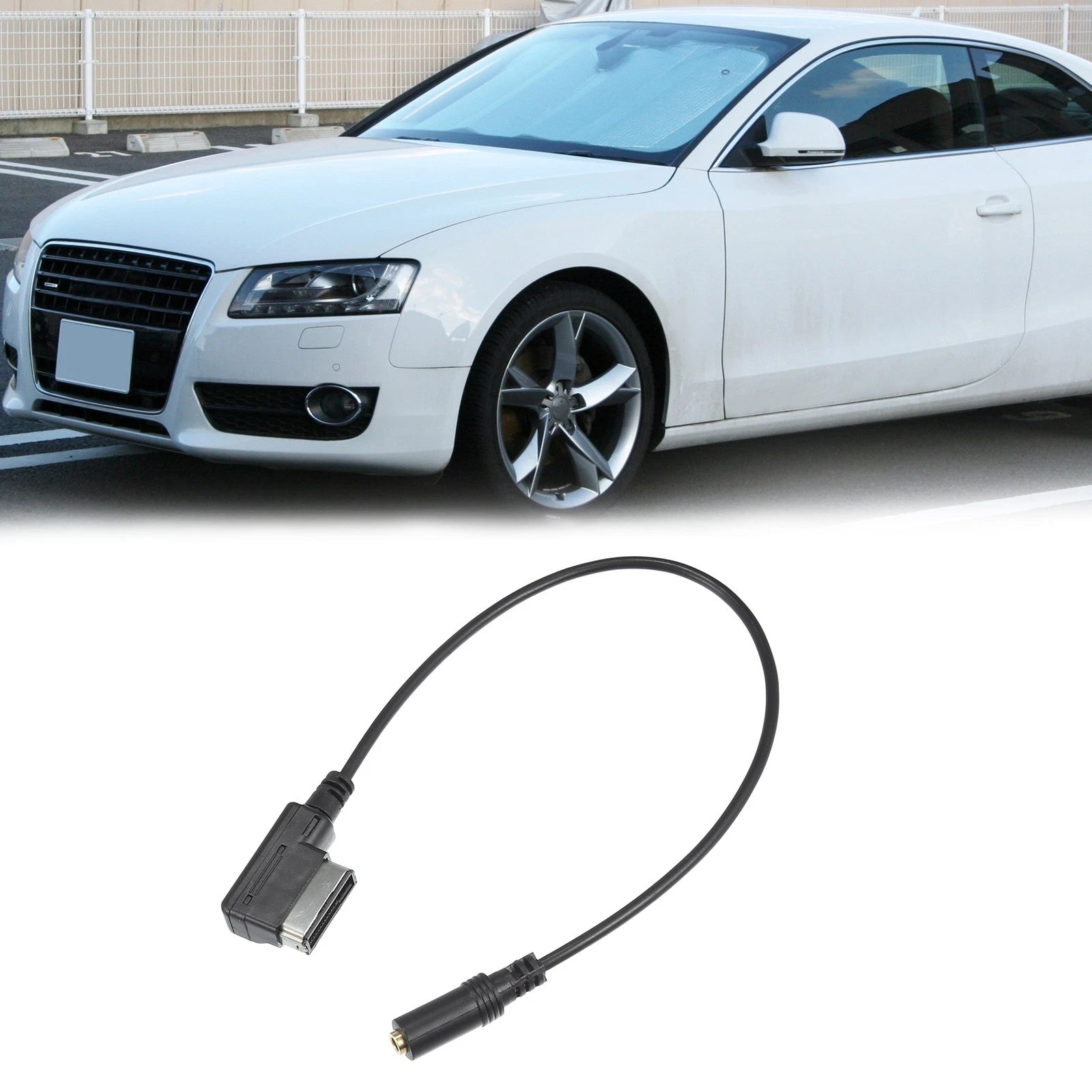 Aux 3.5mm Female Adapter Cable for Audi AMI MDI Music Media Interface (2010–2016)
