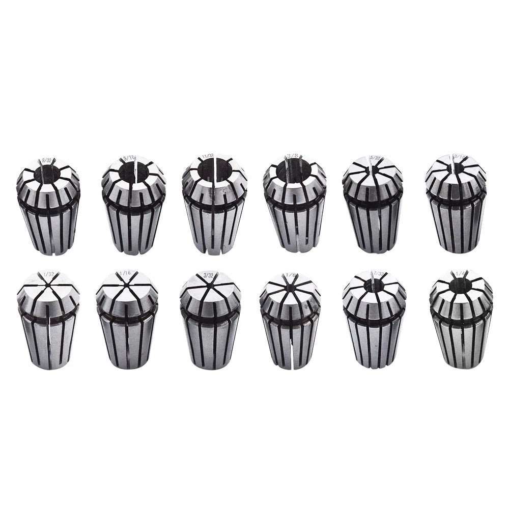 Set of 12 ER16 1/32"-3/8" Spring Collets for CNC Milling Lathe