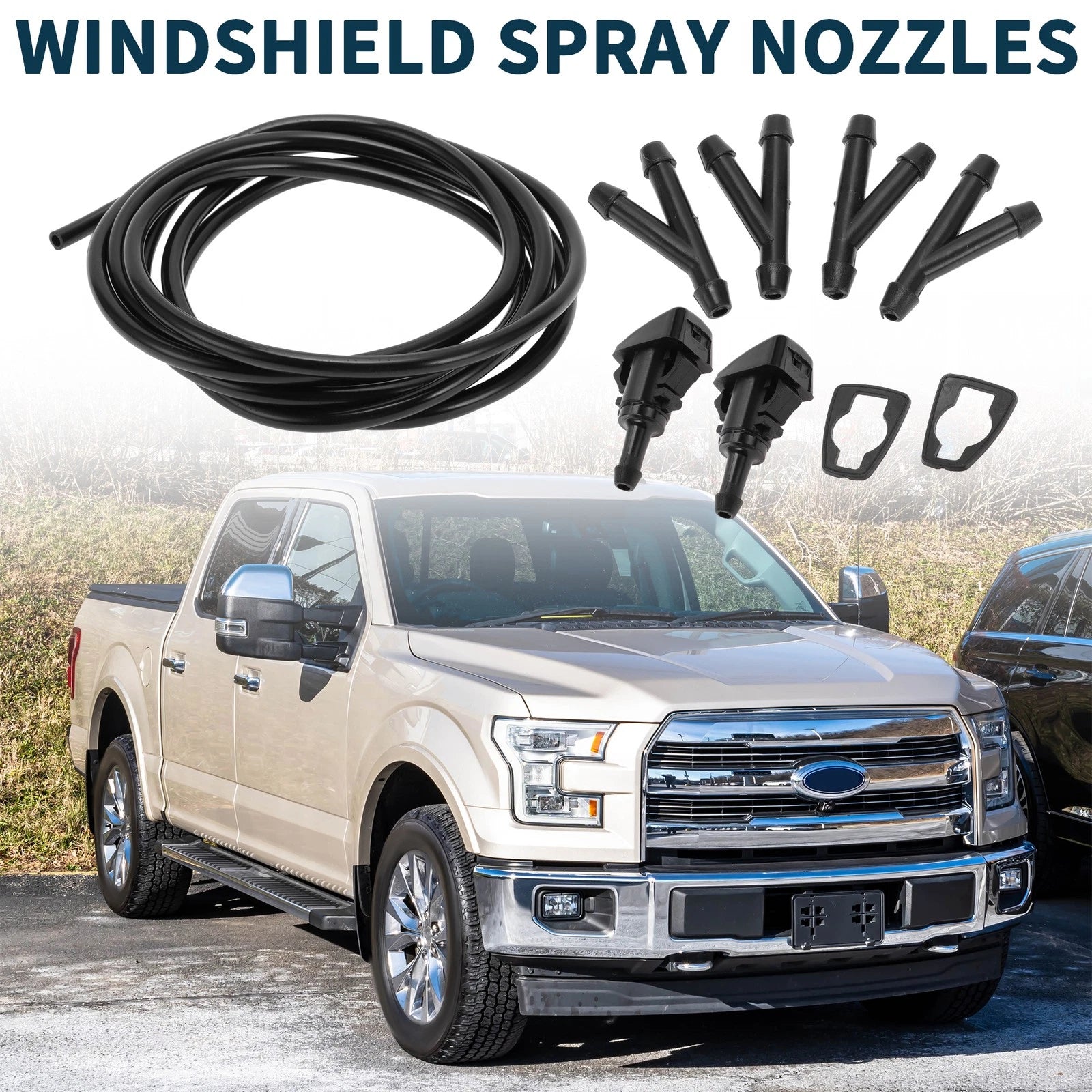 Front Windshield Washer Nozzles Set for Chrysler Aspen (2007–2009)