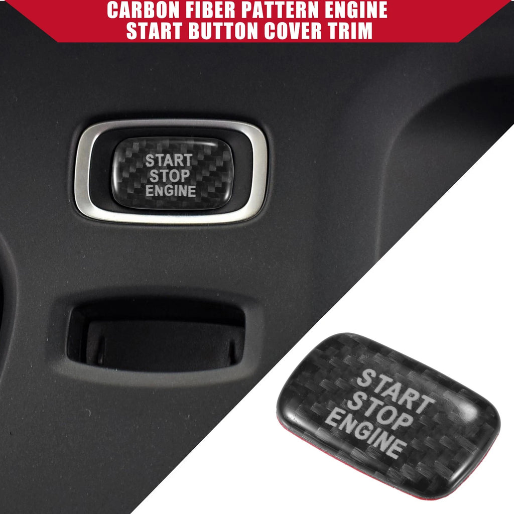 Carbon Fiber Engine Start Stop Button Cover for Volvo S60 (2011–2019)