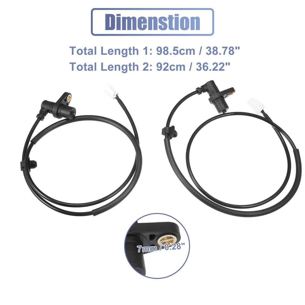ABS Wheel Speed Sensor Front Pair Left Right for Toyota Echo (2000–2005)