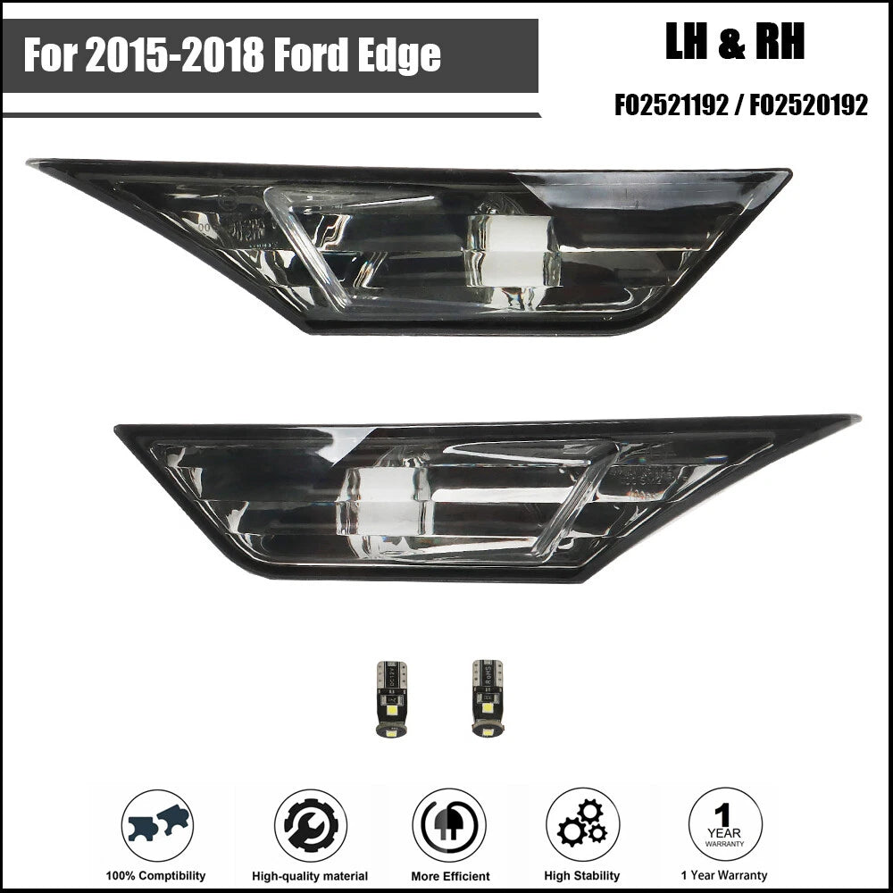 Smoked Side Marker Lamp Turn Signal Light with LED for Honda Civic (2016–2021)