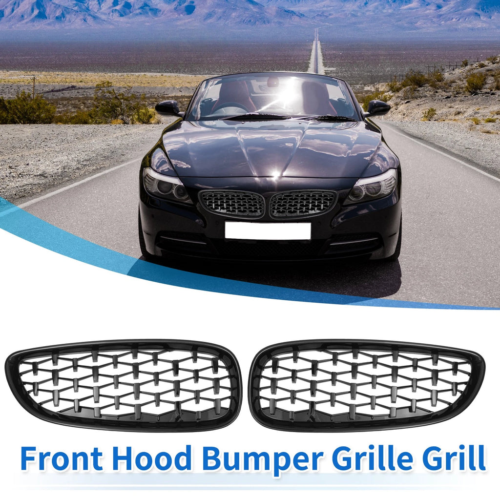 Front Hood Bumper Grille Grill Pair Replacement for BMW Z4 E89 (2009–2016)