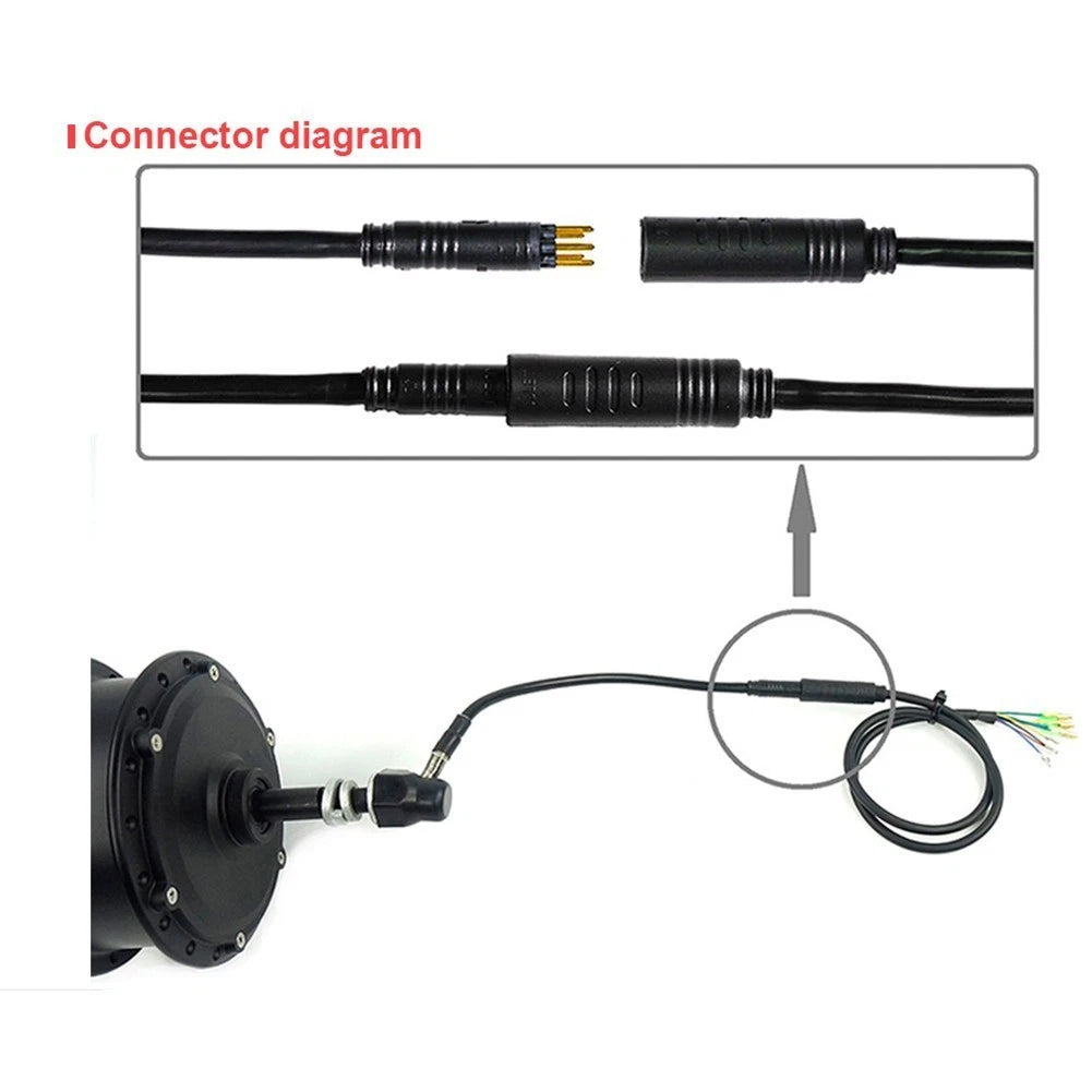3Pin Motor Cable for Electric Bicycle (Hall Sensor)