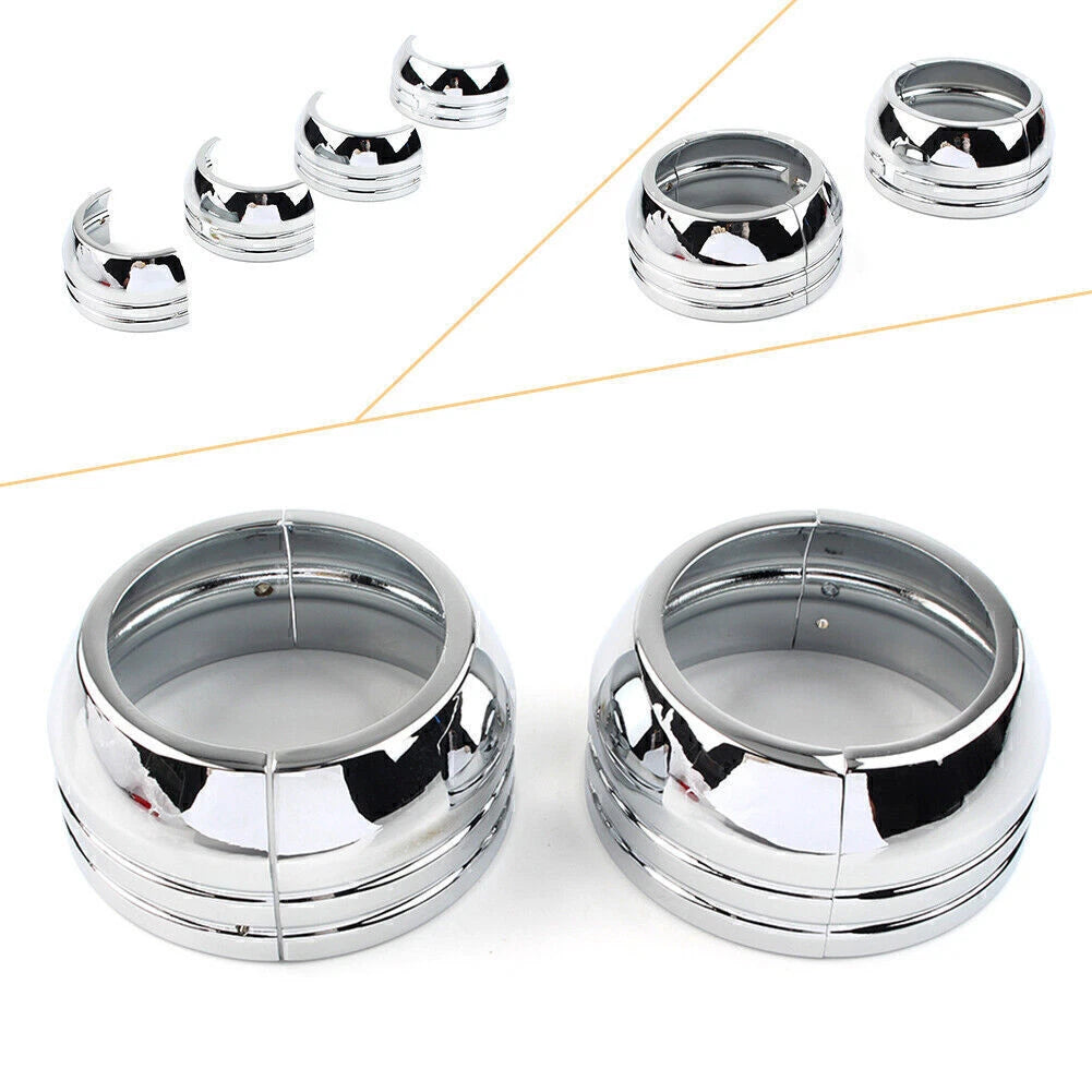 Set of 2 Chrome Fork Boot Covers for Harley Davidson FXD (2006–2017)