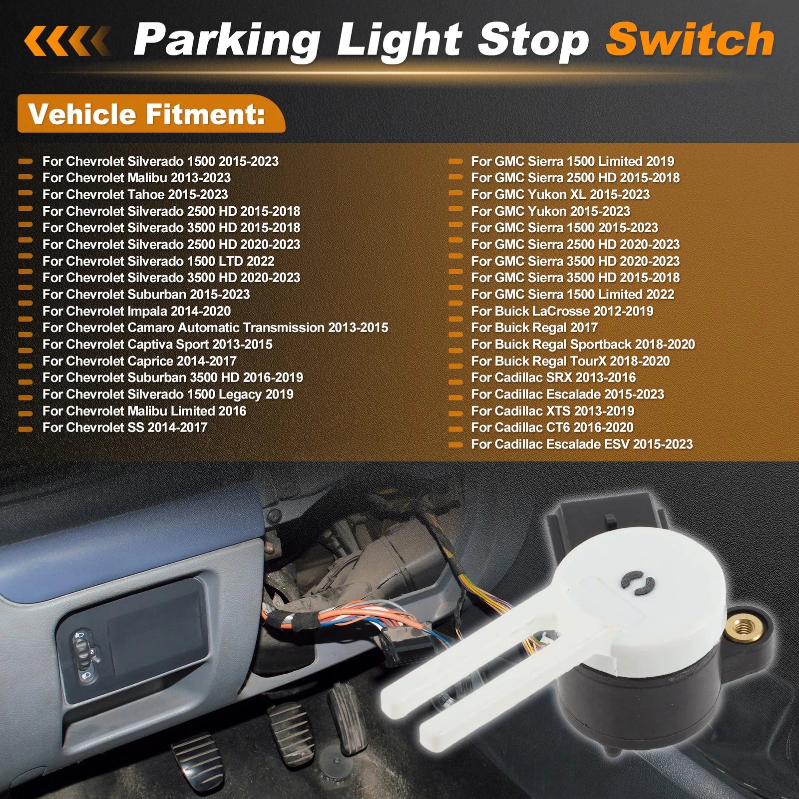 Brake Light Switch for Chevrolet Silverado 1500 (2015–2023) Replacement