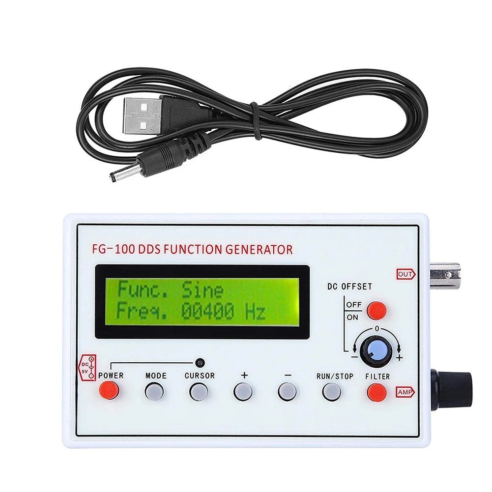 Portable DDS Function Signal Generator Frequency 1Hz-500KHz