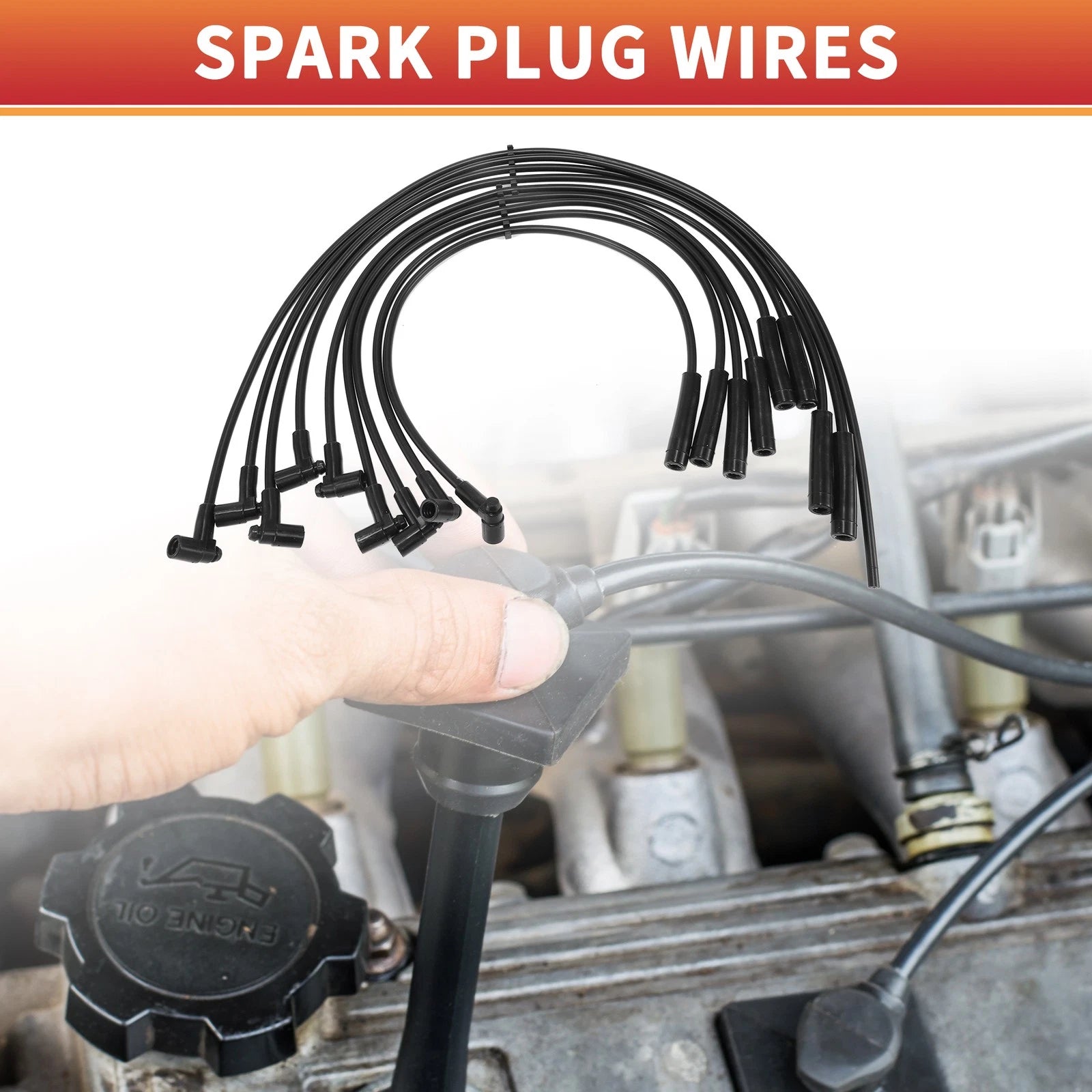Spark Plug Wire Ignition Coil Cable Set for Chevrolet Blazer V8 (1973–1973)