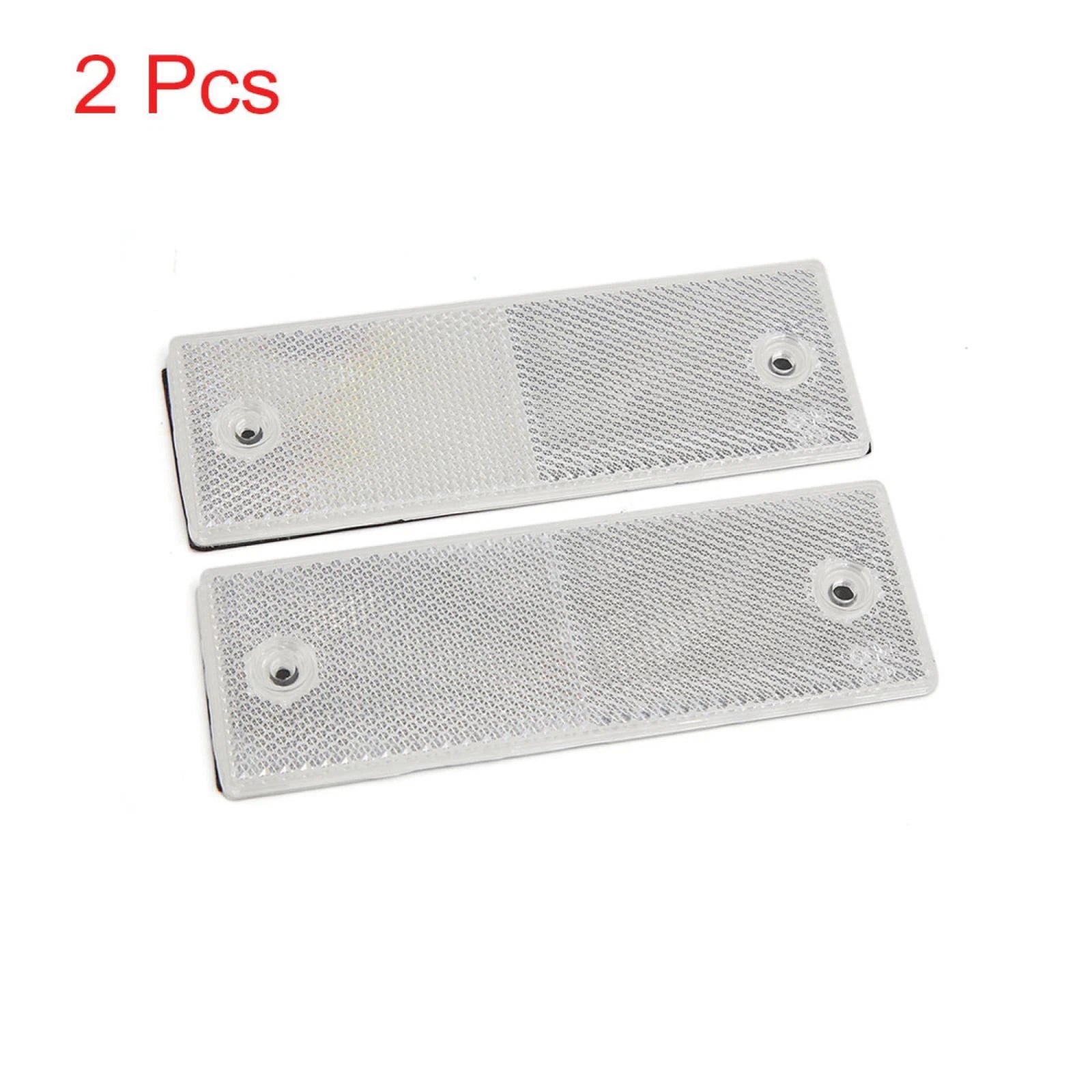 Trailer Reflector 2 Piece White Rectangle Self Adhesive for Car Trailer (145–45mm) (OEM) (2005–2018)