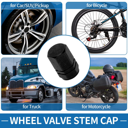 Tire Valve Stem Caps 10x16mm Replacement for SUV Bike RV (4 Pack)