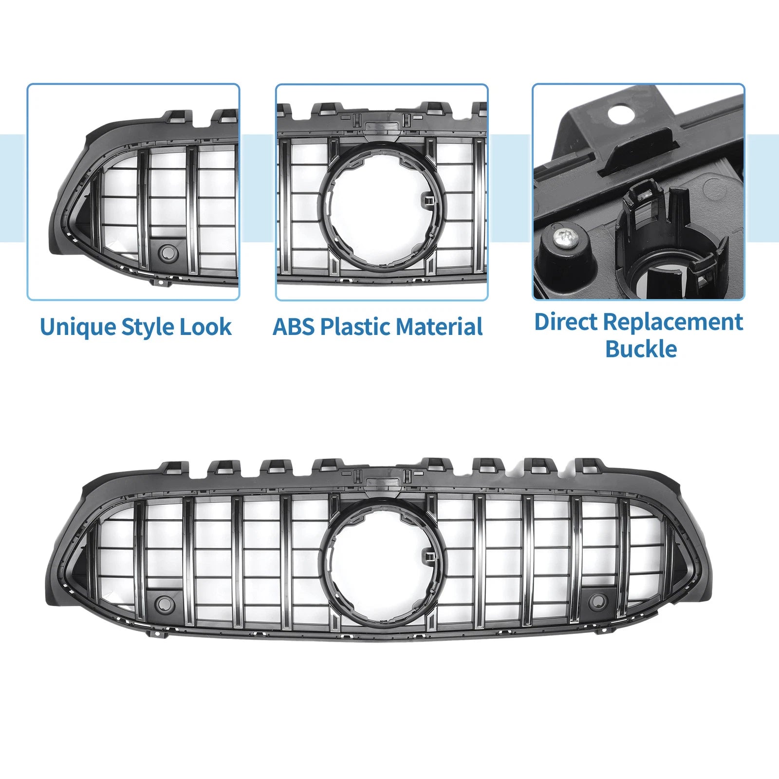 Front Upper Bumper Grille for Mercedes-Benz A-Class (2013–2018)