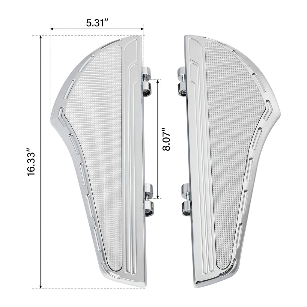 Driver Floorboard Footboard for Harley Touring Dyna Softail (2000–2017)