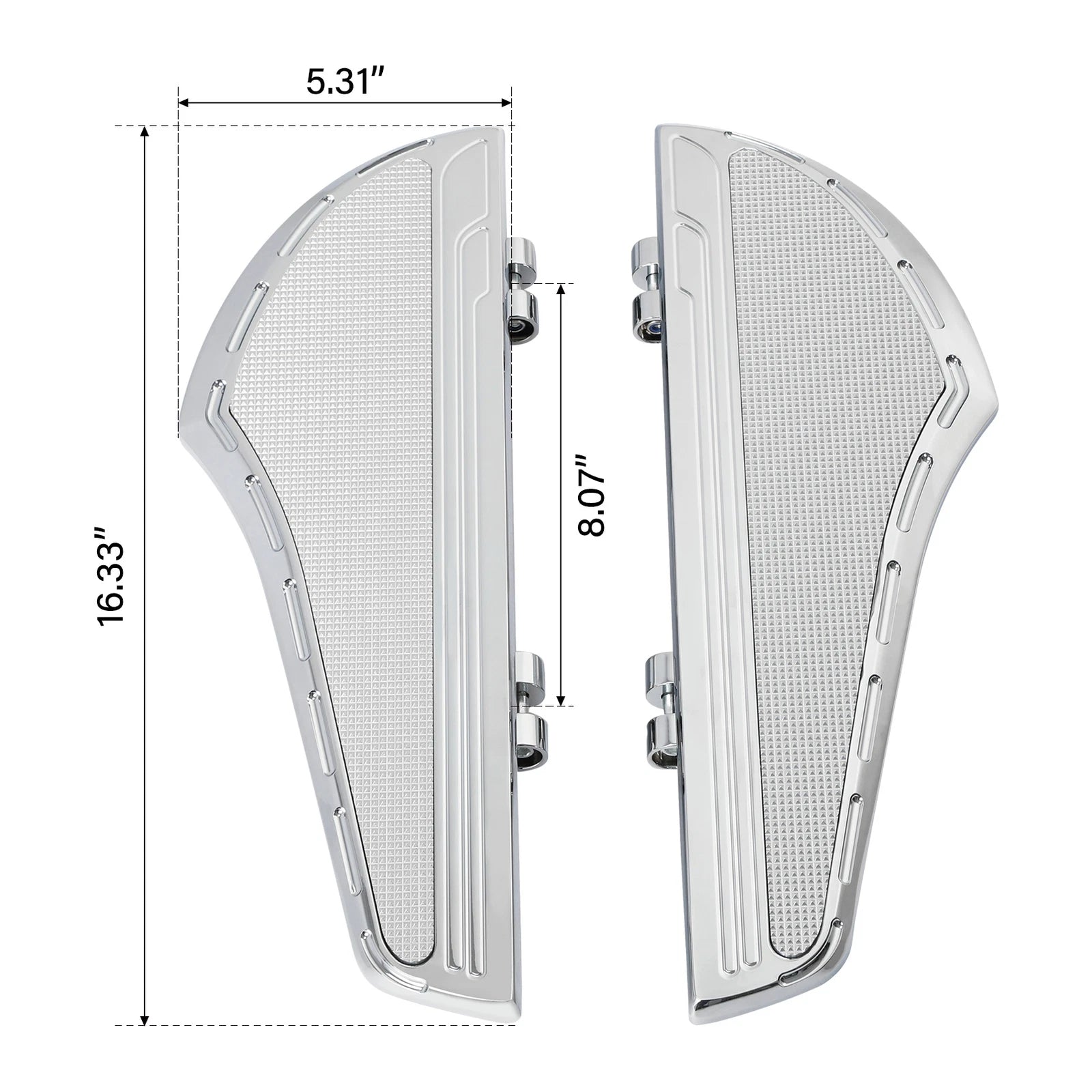 Driver Floorboard Footboard for Harley Touring Dyna Softail (2000–2017)