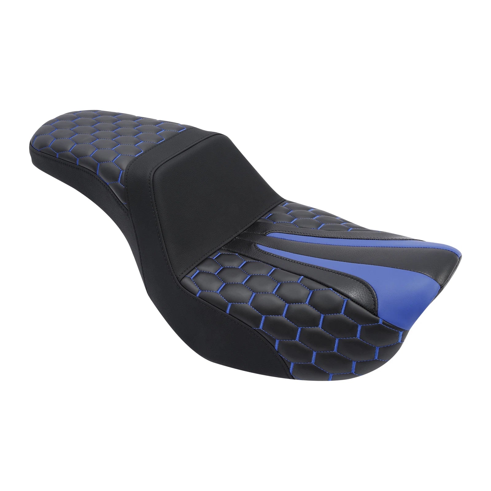 Black Driver Passenger Seat for Harley Dyna Super Glide Custom (2006–2017)