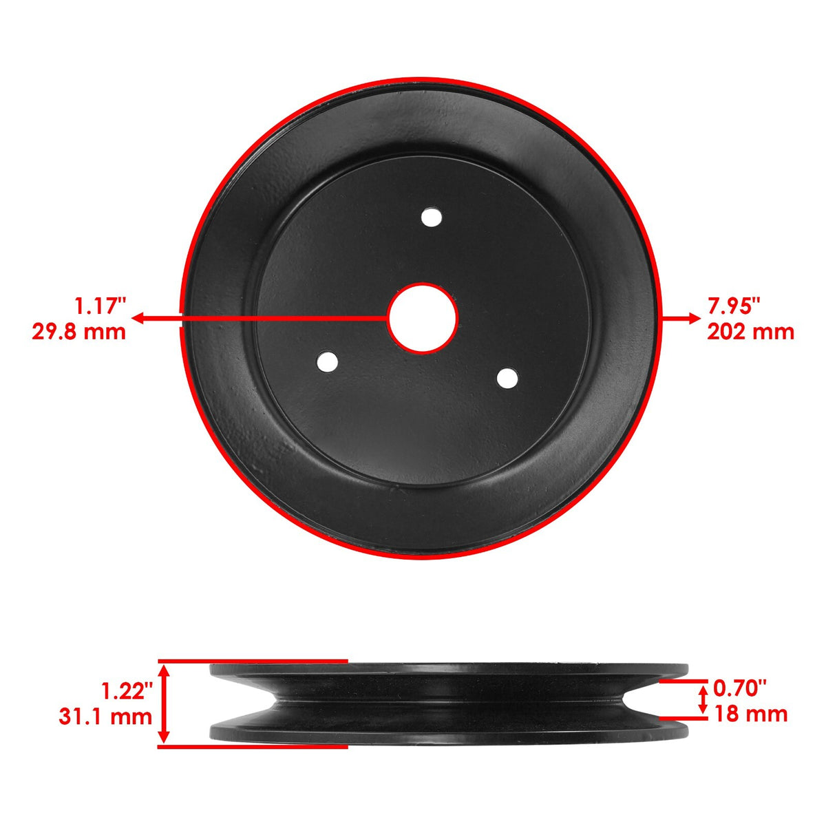 Deck Spindle Pulley Replacement for Exmark Lazer Z LZ29KA LZAS29KA (2000–2000)