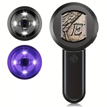 100X Mini Pocket Microscope Loupe Lens Illuminated