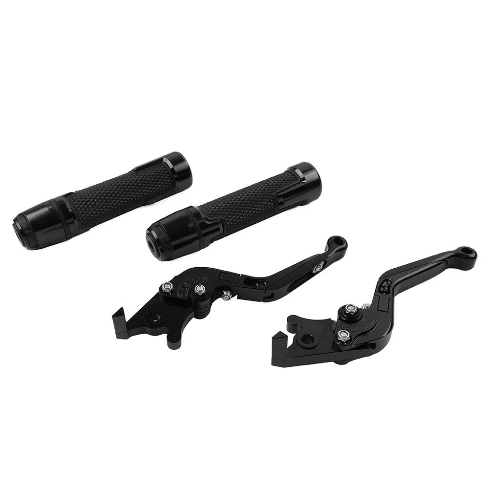 Black Extendable Brake Clutch Levers Handlebar Grip Set For Ducati Monster 659