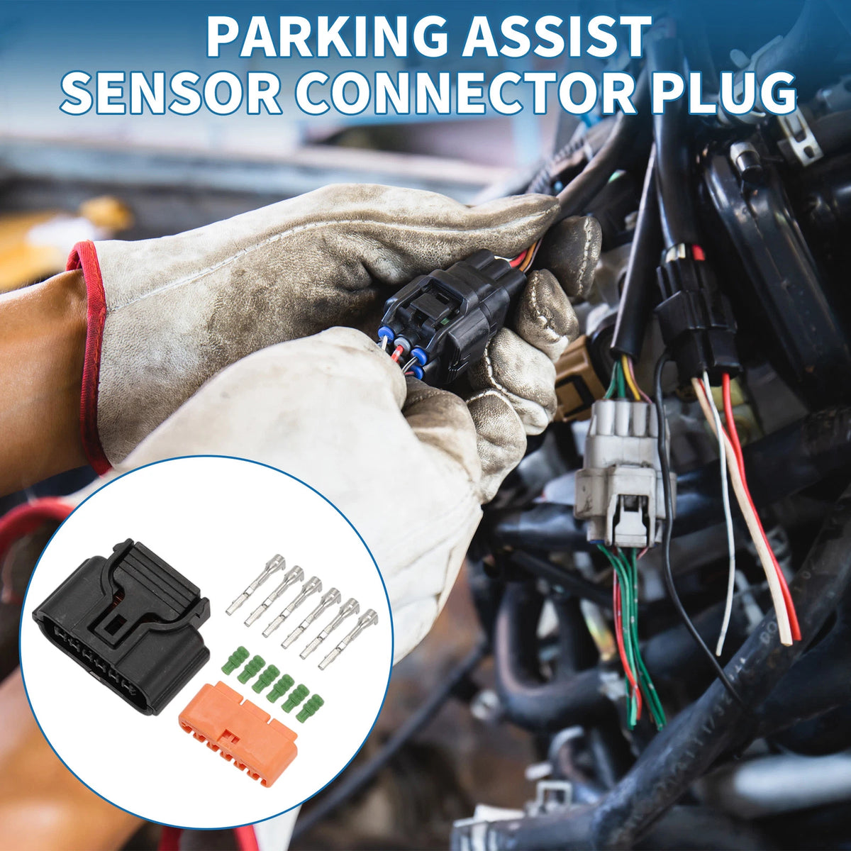 Set of 1 Parking Assist Sensor Connector Plug for Renault