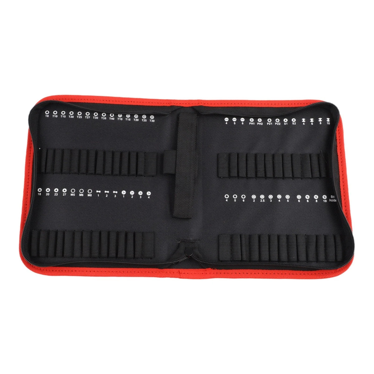 Compact Oxford Fabric Drill Bit Storage Bag with Zipper and Slots