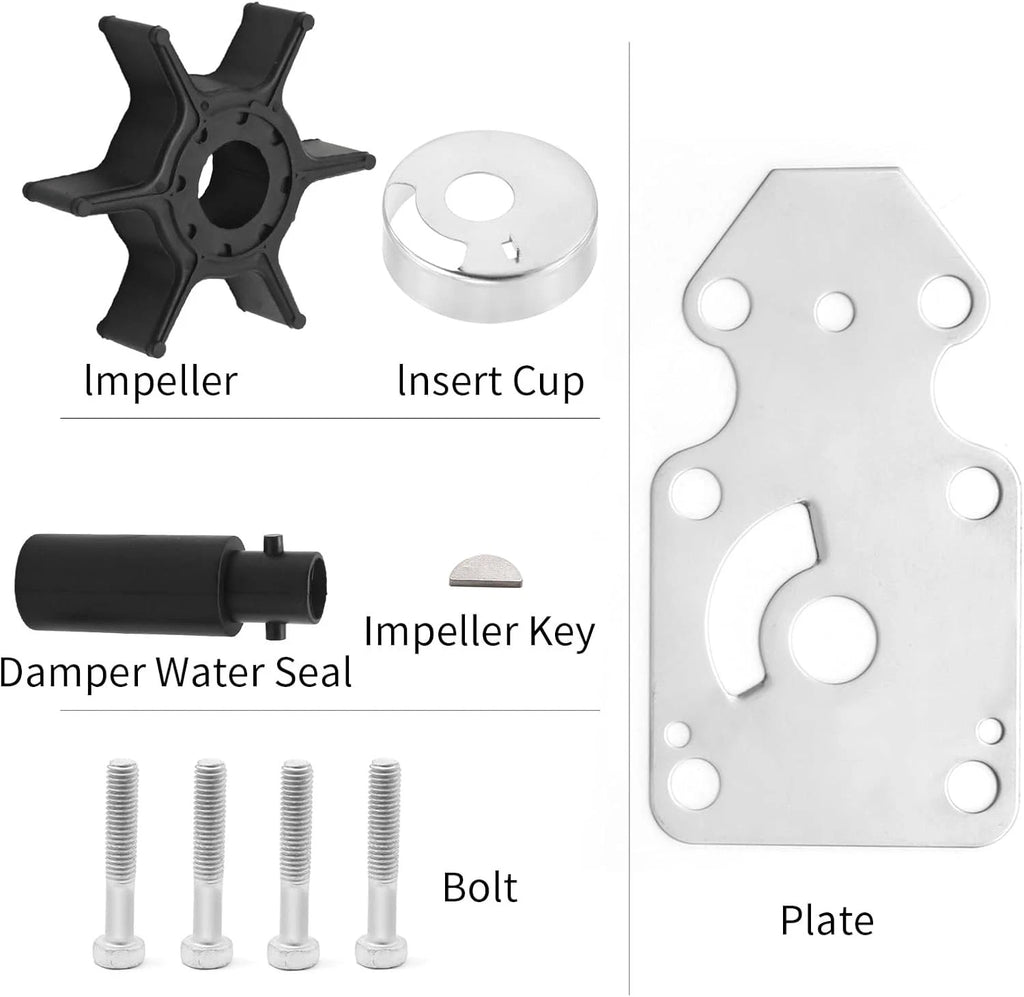 Water Pump Service Kit 68T-W0078-00 for Yamaha Marine 4-Stroke 6HP 8HP (2000–2023)
