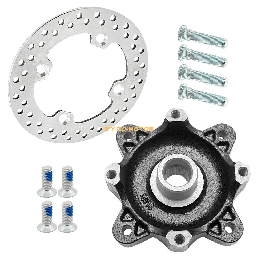 Front Wheel Hub & Disc Rotor w/Bolt Kit for Polaris Ranger 800 (2009–2014)